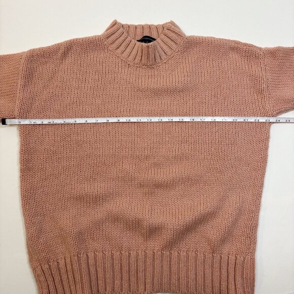 French Connection Blush Pink Knit Mock-Neck Knit Sweater - Small - Picture 6 of 7